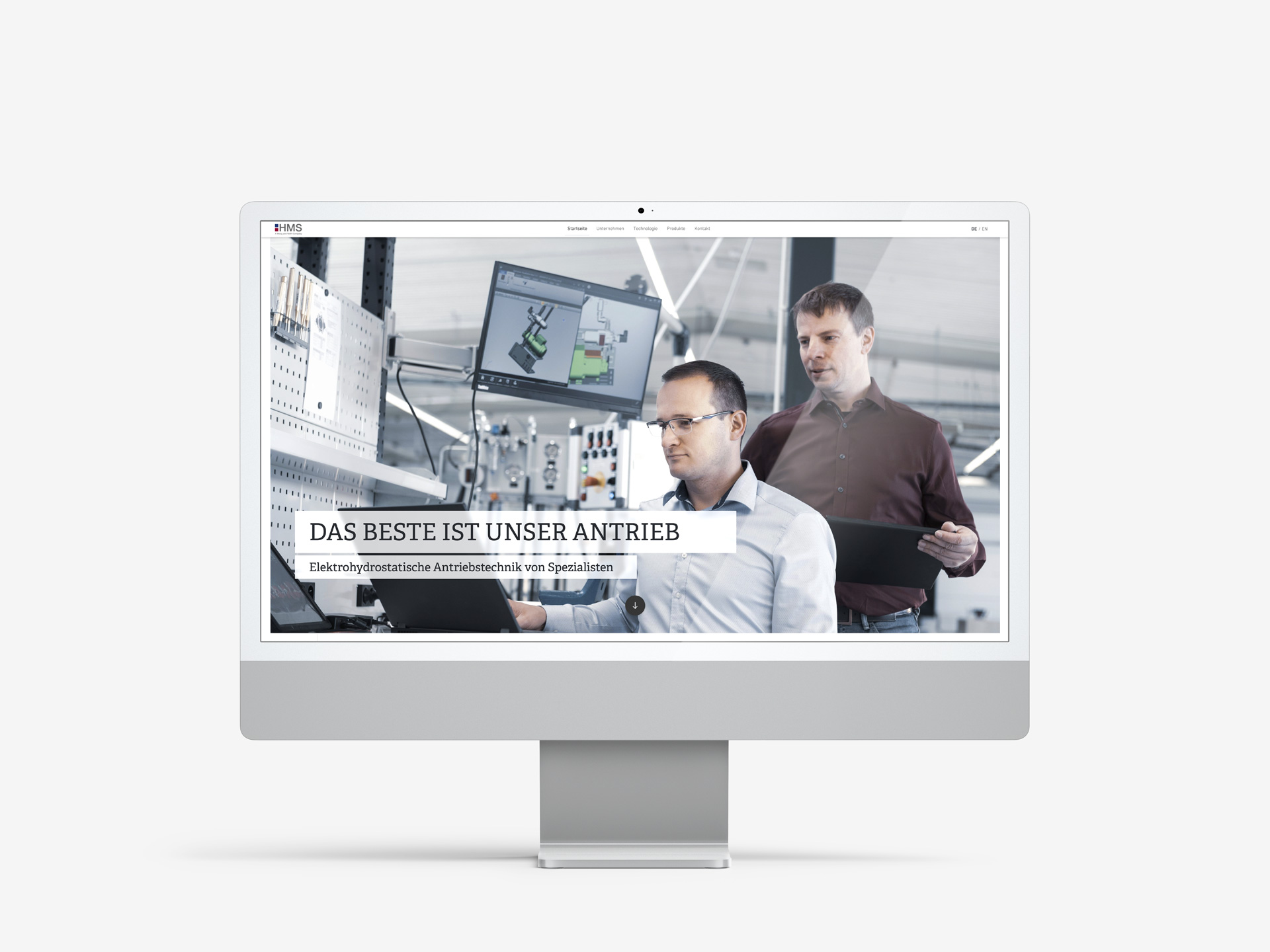 HMS Hybrid Motion Solutions Webdesign Titelbild